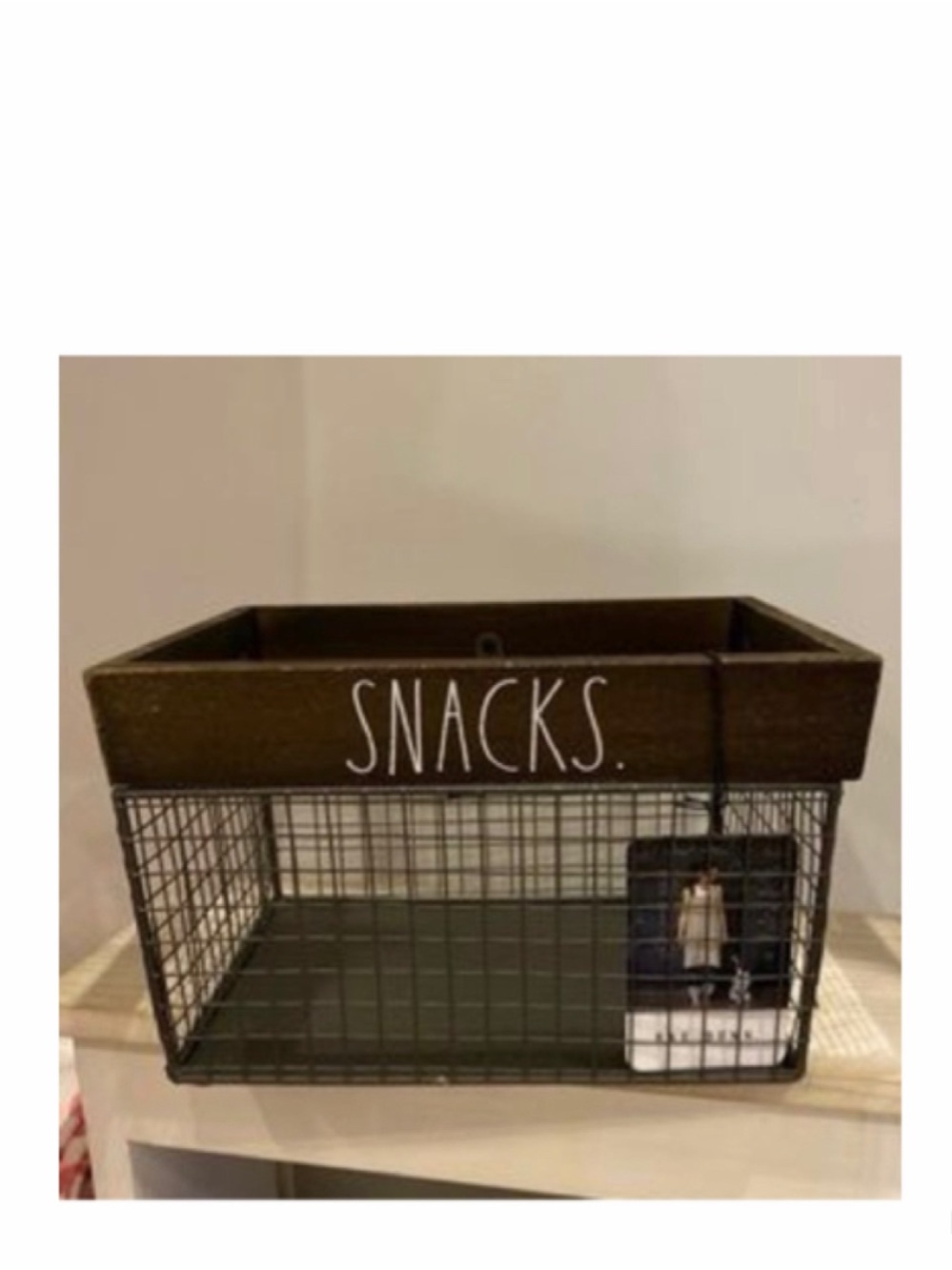 NEW Rae Dunn Snack Wire Basket Storage Organizer
